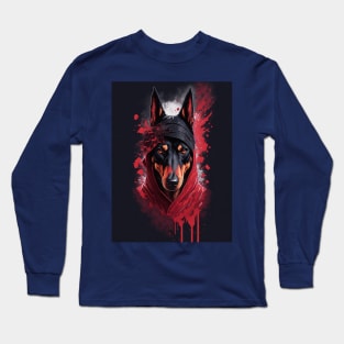 Evil Ninja Dobermann Long Sleeve T-Shirt